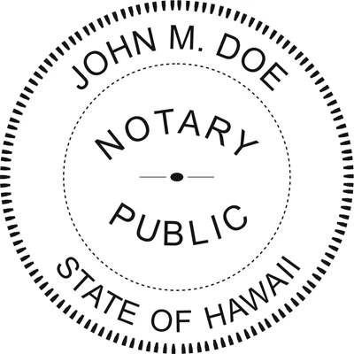 Notary Seal - Pre-Inked Stamp - Hawaii