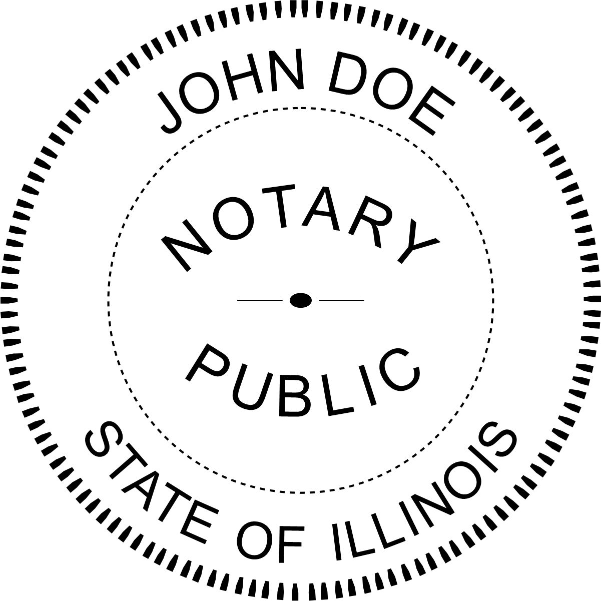 notary seal - pre-inked stamp - illinois