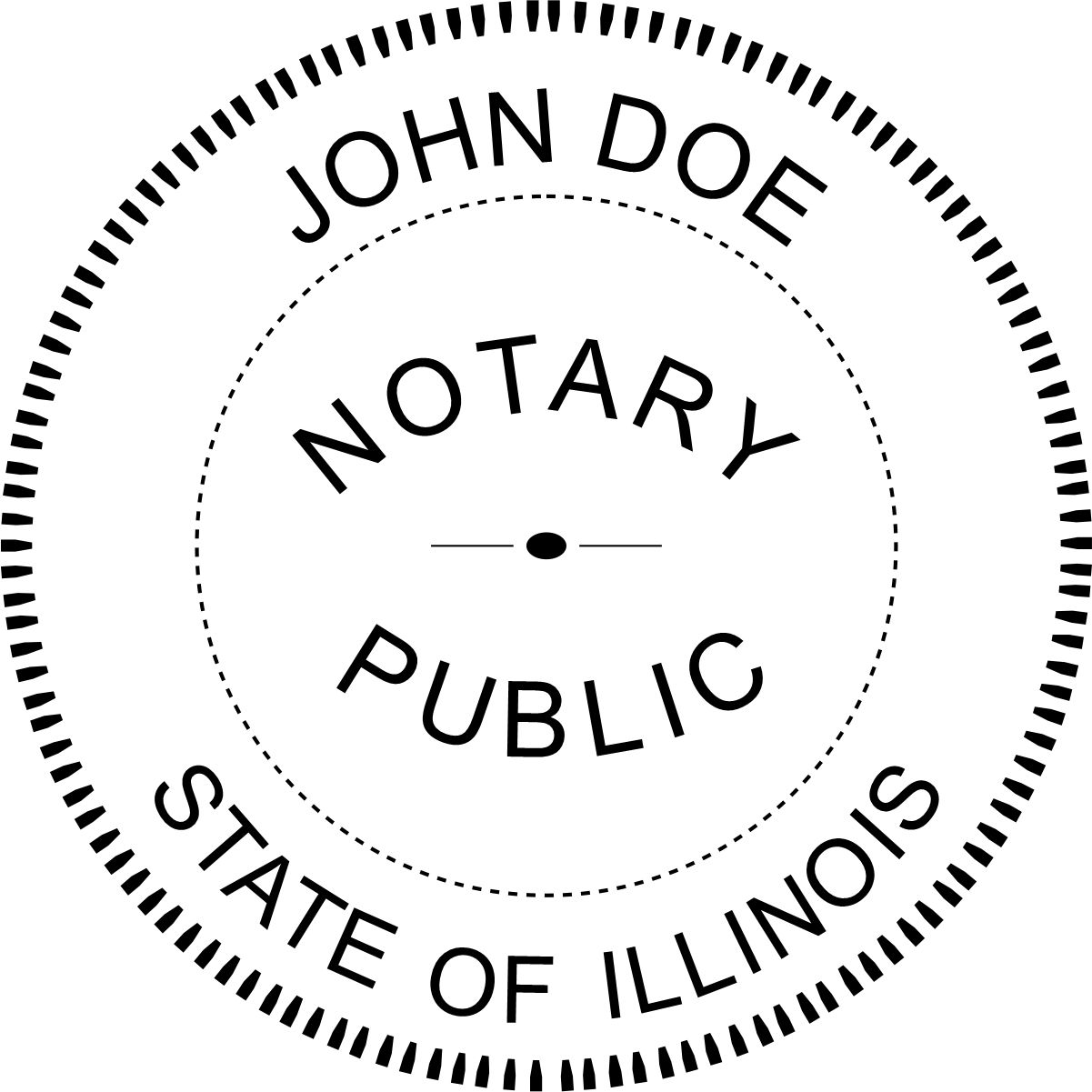 Notary Seal - Pre-Inked Stamp - Illinois