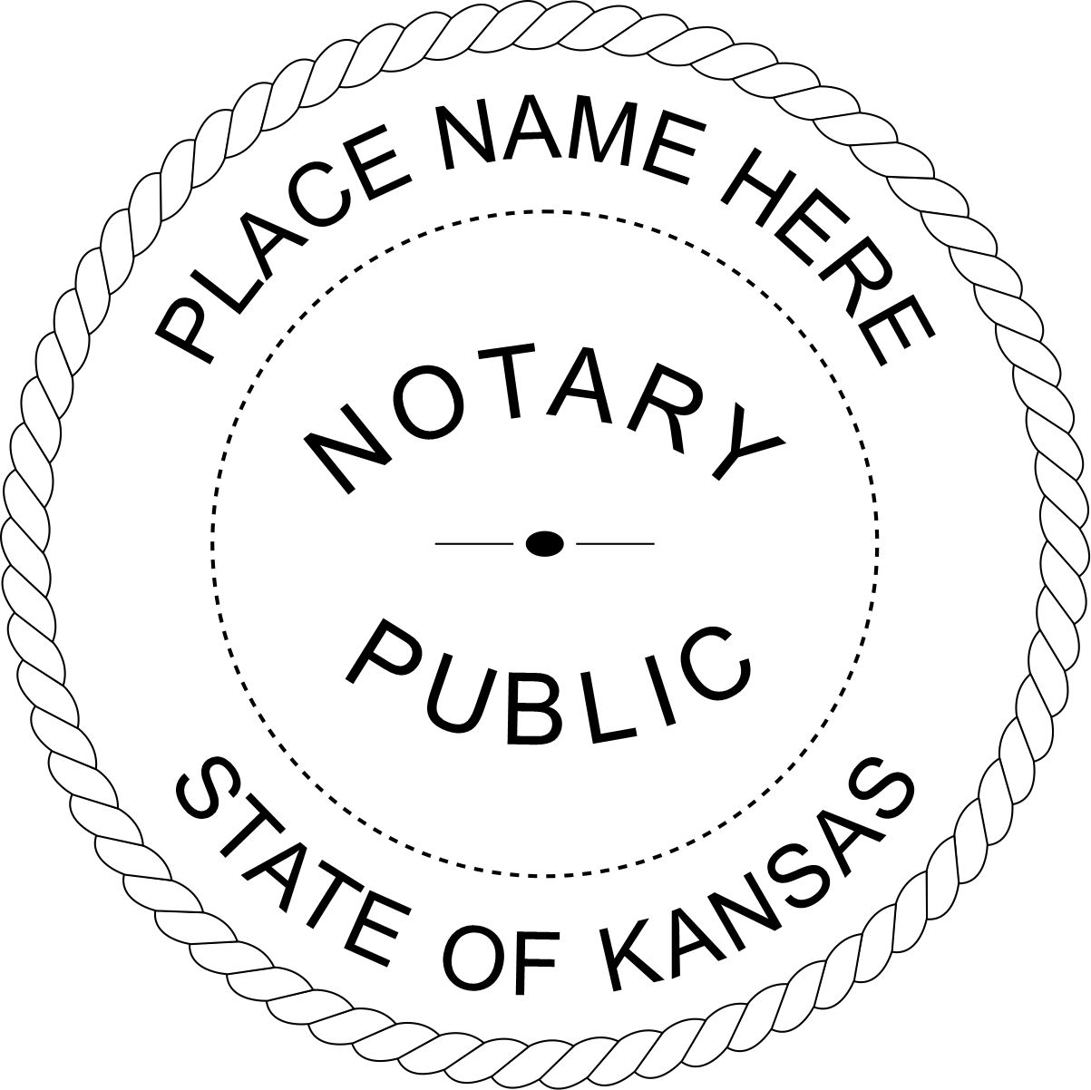 notary seal - desk top style - kansas