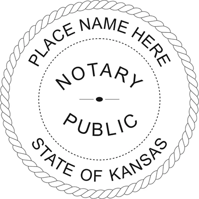 Notary Seal - Desk Top Style - Kansas