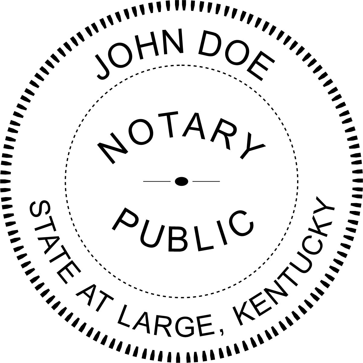 notary seal - wood stamp - kentucky