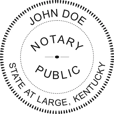 Notary Seal - Pre-Inked Stamp - Kentucky
