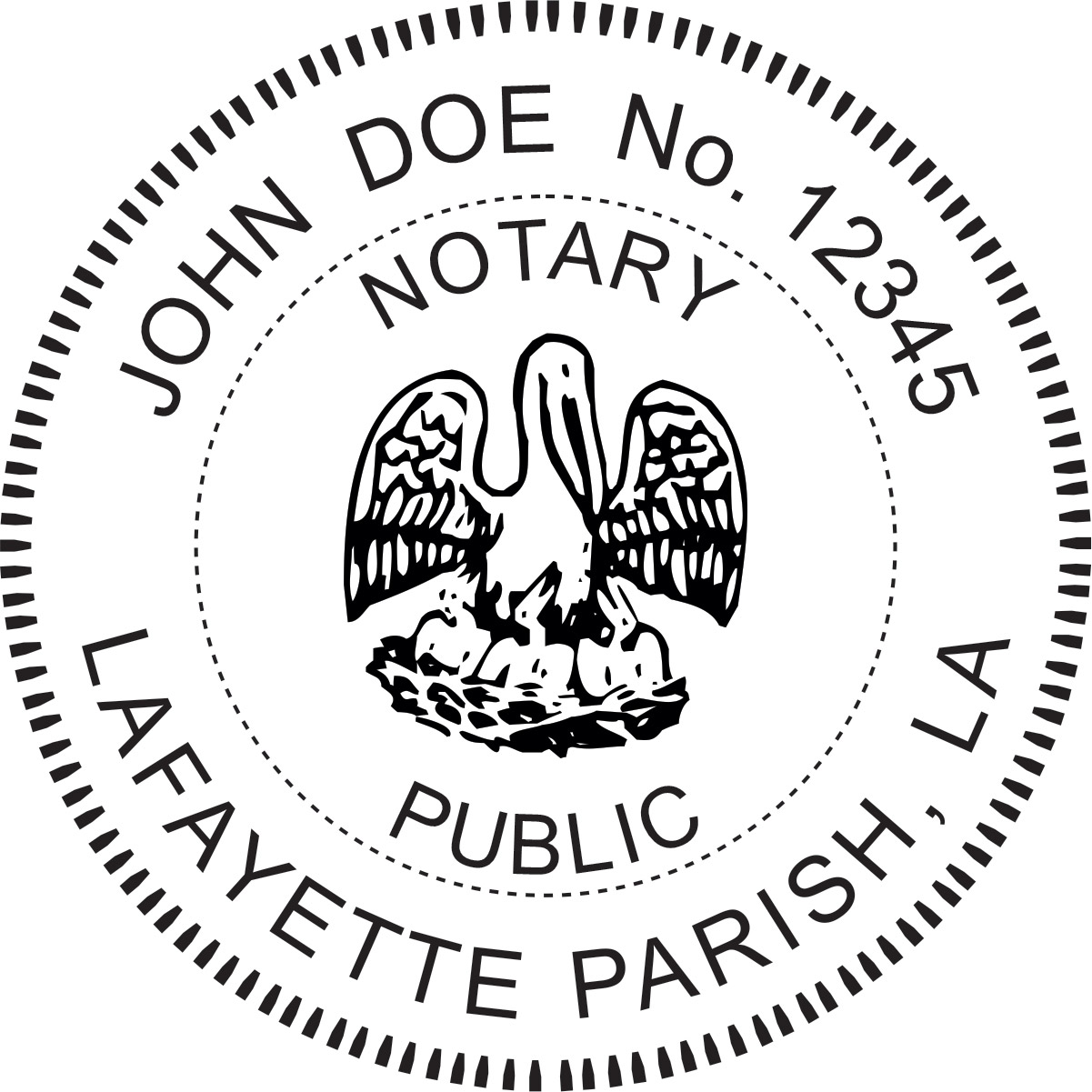 notary seal - desk top style - louisiana