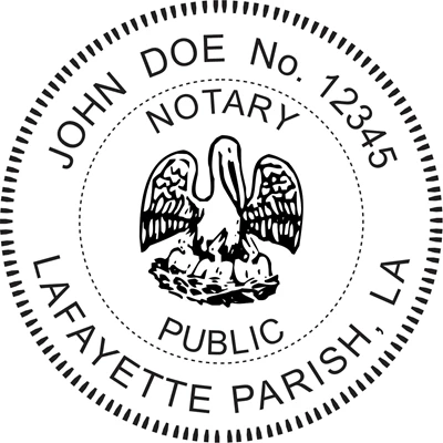 Notary Seal - Wood Stamp - Louisiana