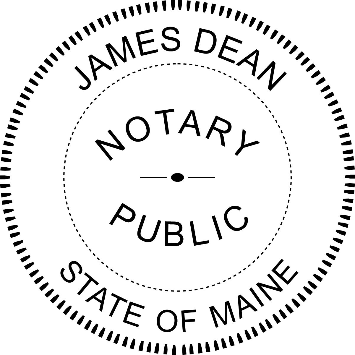 notary seal - wood stamp - maine