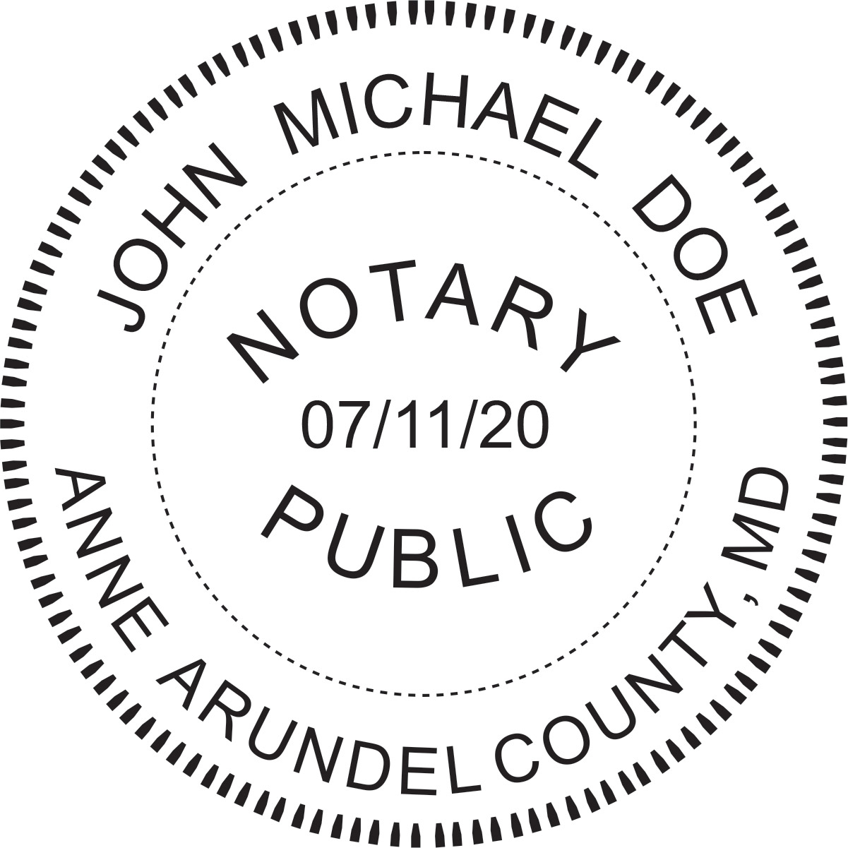 Notary Seal - Pre-Inked Stamp - Maryland