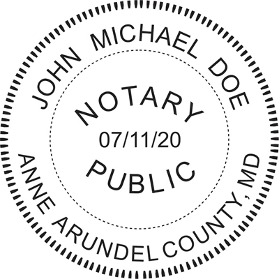 Notary Seal - Wood Stamp - Maryland