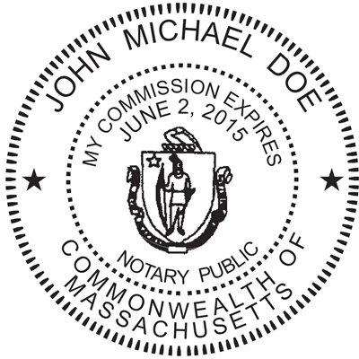 Notary Seal - Pre-Inked Stamp - Massachusetts