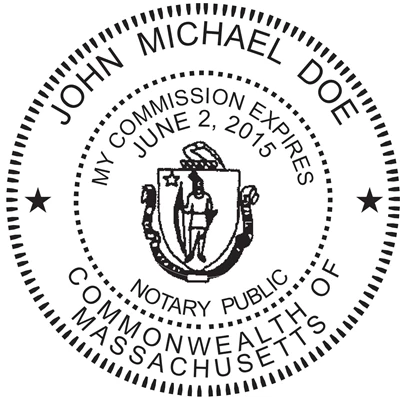 Notary Seal - Pre-Inked Stamp - Massachusetts