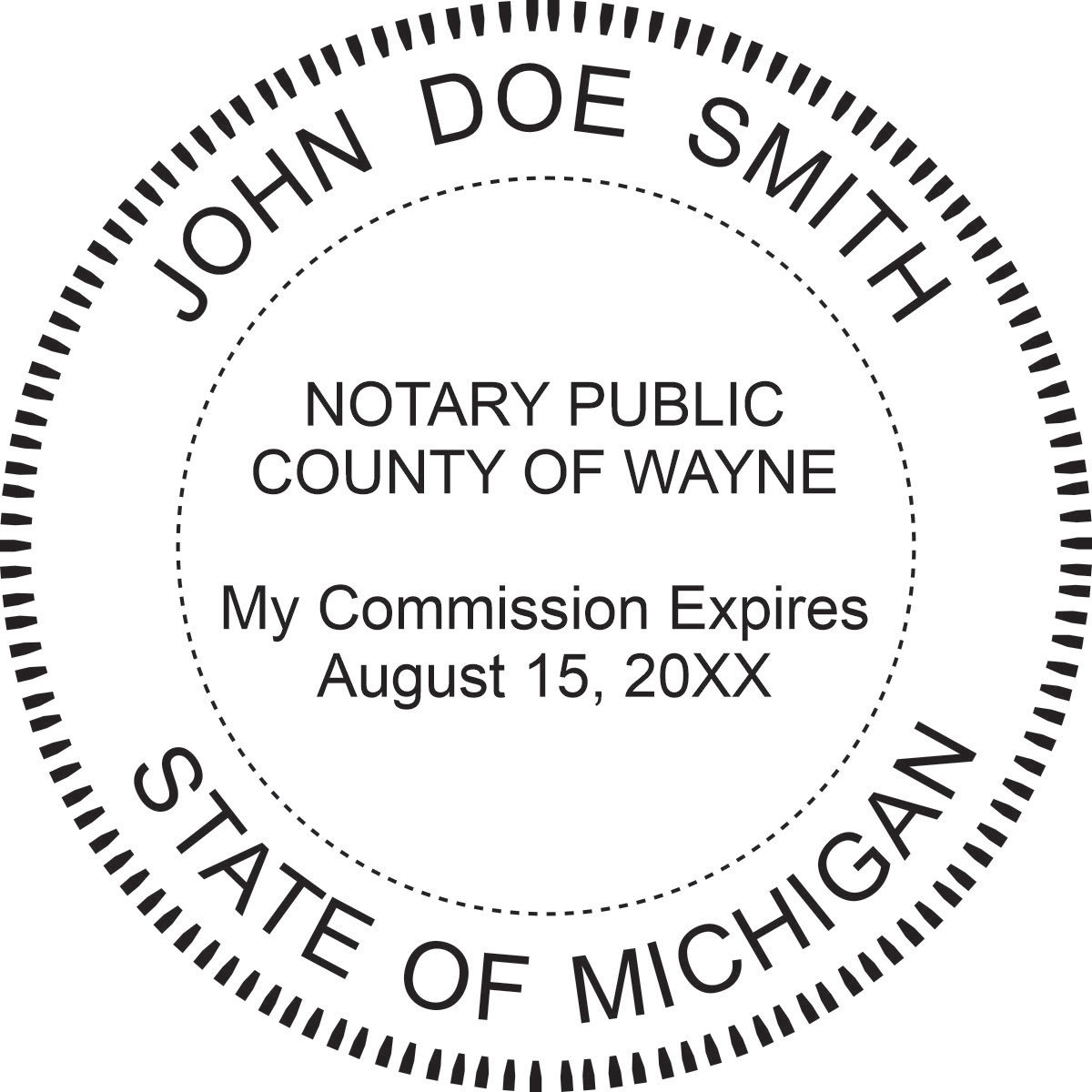 michigan desktop notary seal