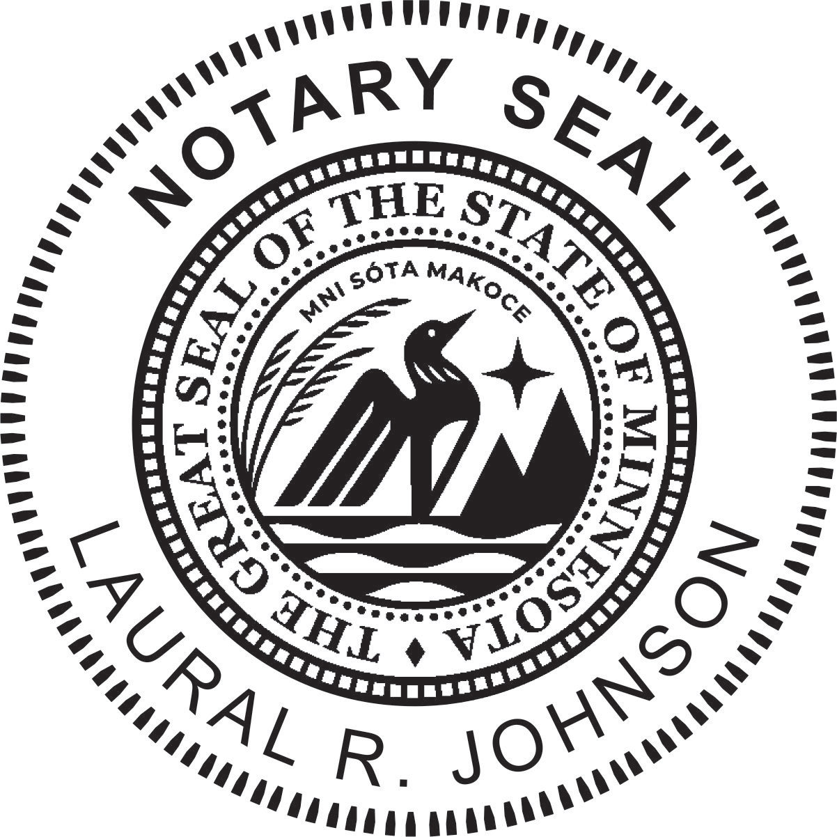 notary seal - desk top style - minnesota