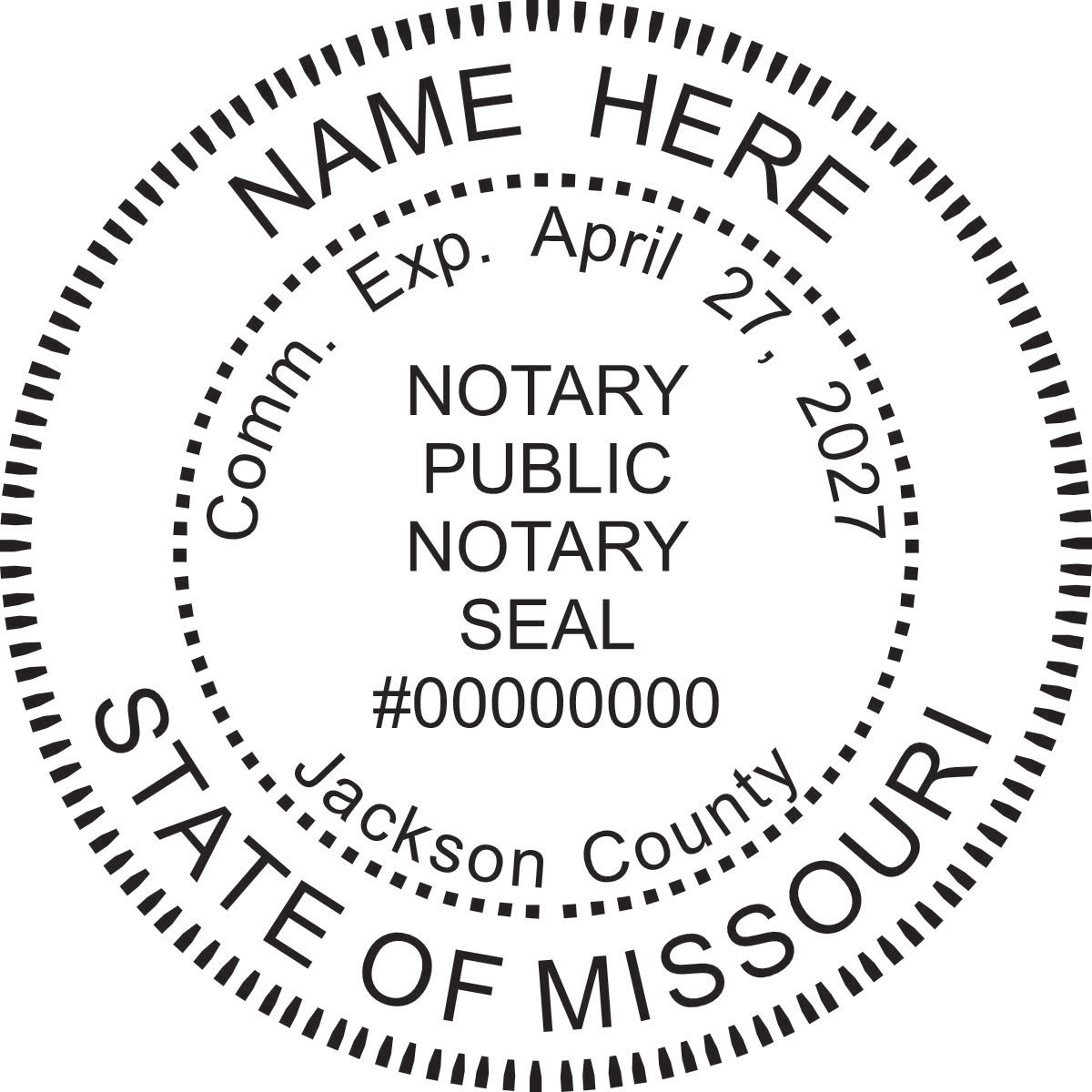 Notary Seal - Wood Stamp - Missouri