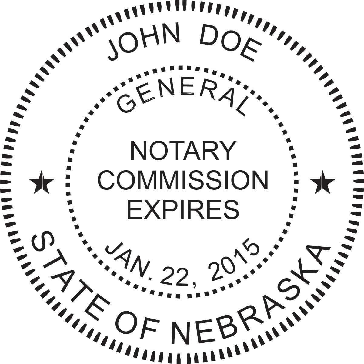 notary seal - wood stamp - nebraska