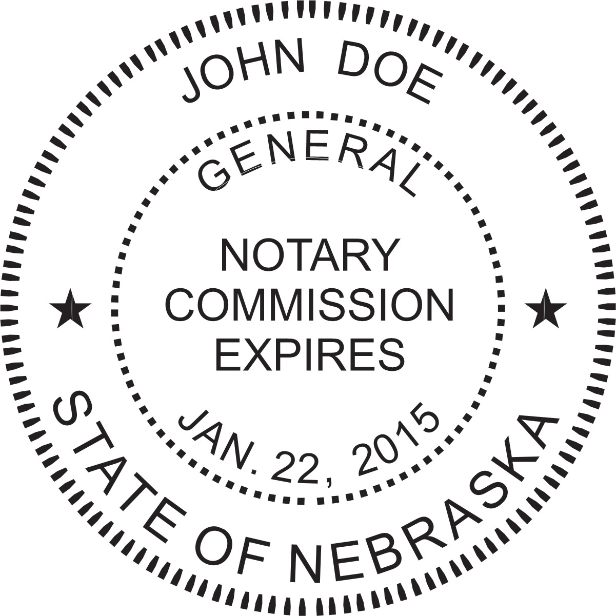 notary seal - pre-inked stamp - nebraska