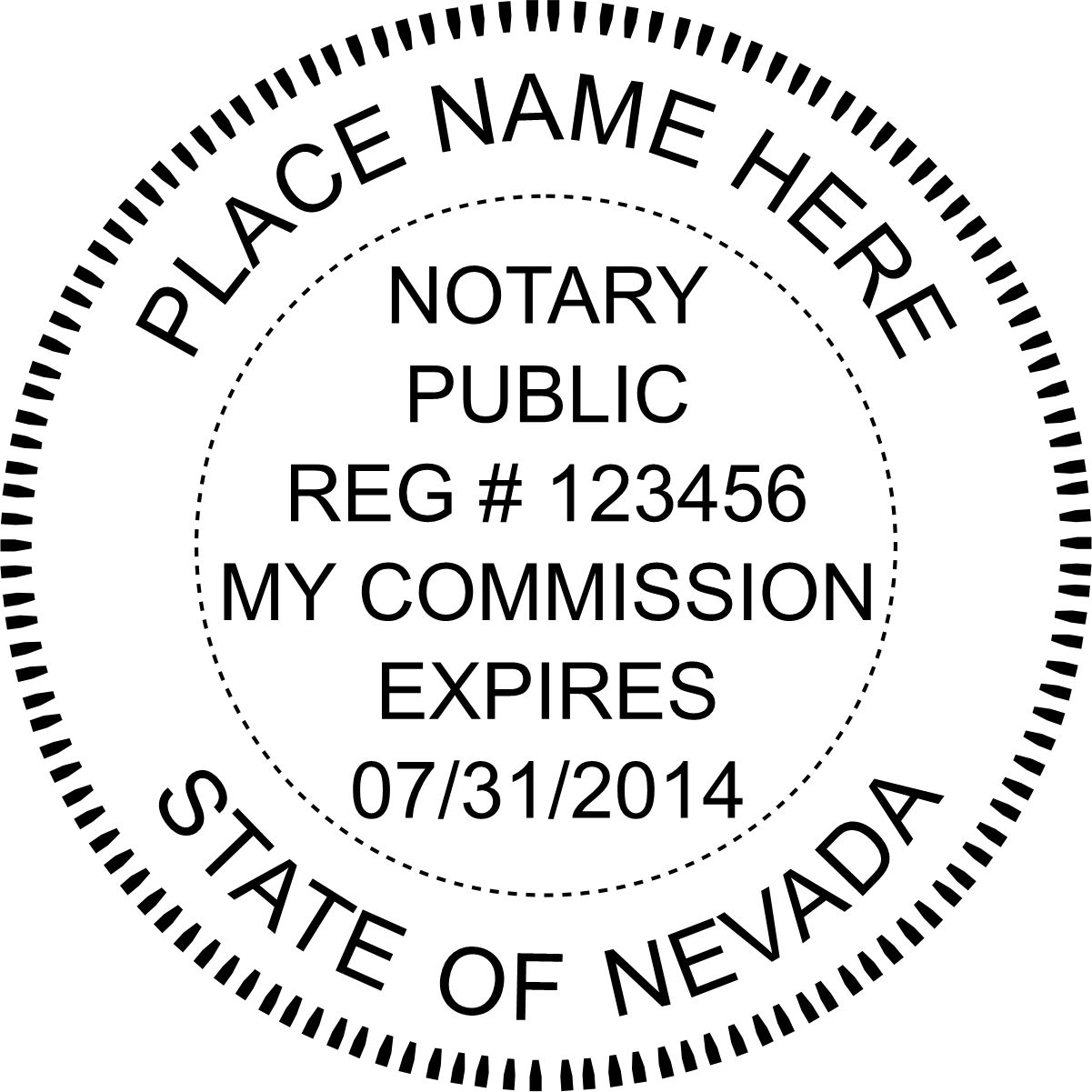 Notary Seal - Pre-Inked Stamp - Nevada