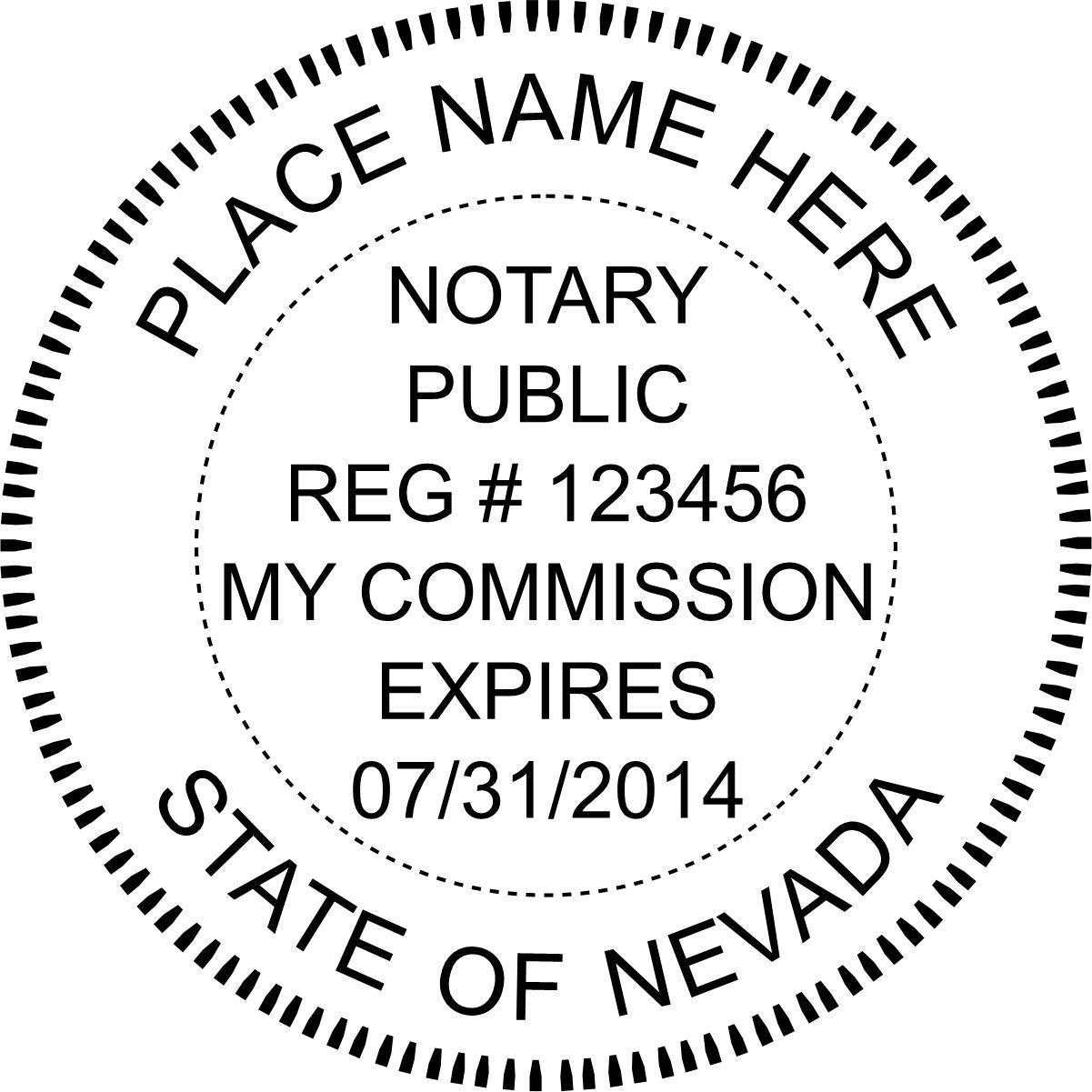 notary seal - pre-inked stamp - nevada