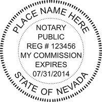 notary seal - wood stamp - nevada