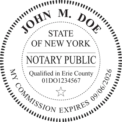 Notary Seal - Pre-Inked Stamp - New York