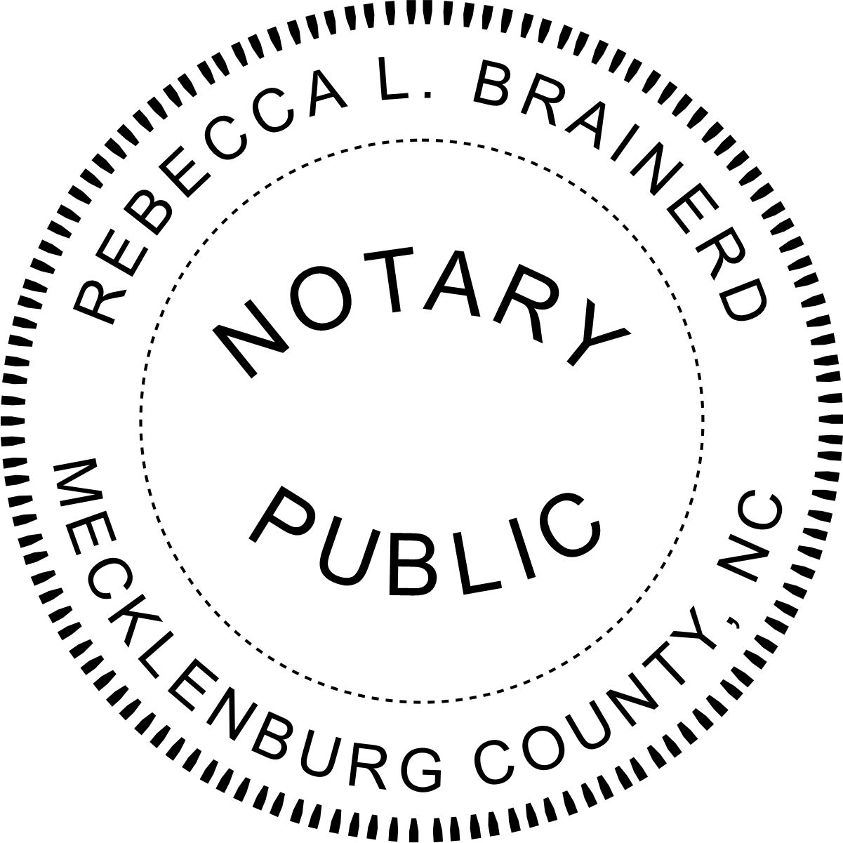 notary seal - desk top style - north carolina