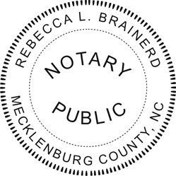 Notary Seal - Wood Stamp - North Carolina
