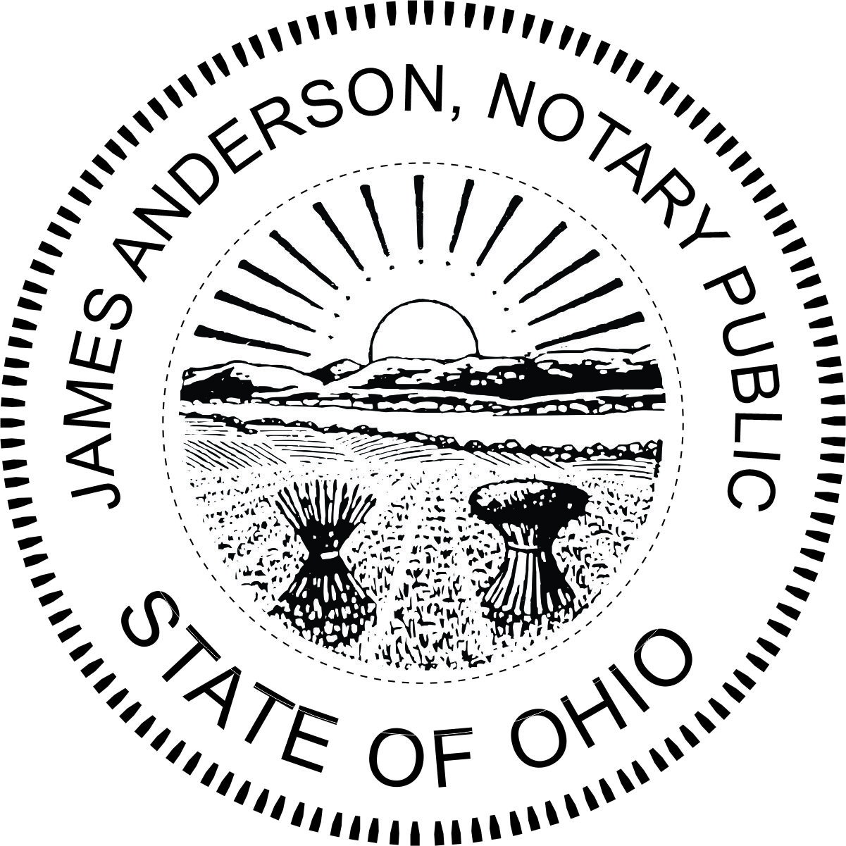 notary seal - desk top style - ohio