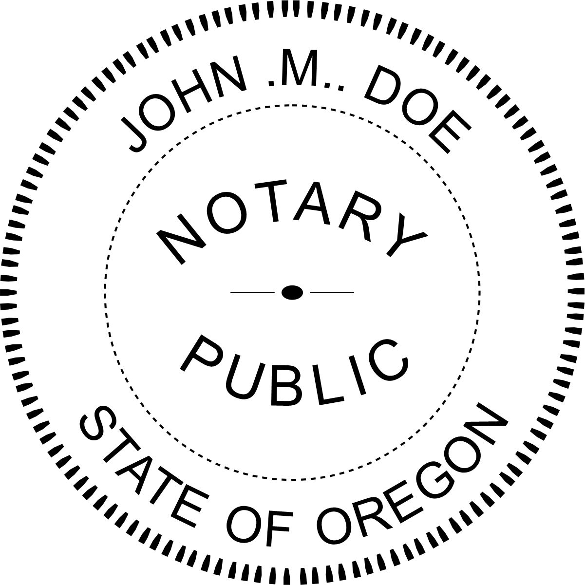 notary seal - wood stamp - oregon