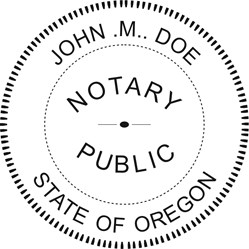 Notary Seal - Desk Top Style - Oregon