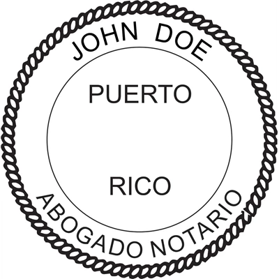 Notary Seal - Pocket Style - Puerto Rico