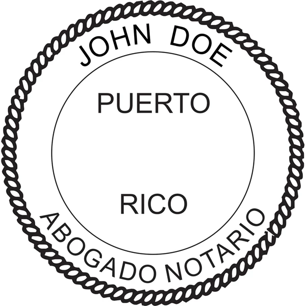 Sign A Rama Puerto Rico Puerto Rico Pre-Inked Notary Seal Stamp