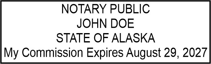 Notary Wood Rectangle - Alaska