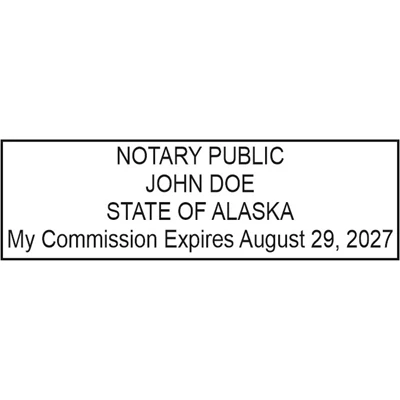 Notary Wood Rectangle - Alaska