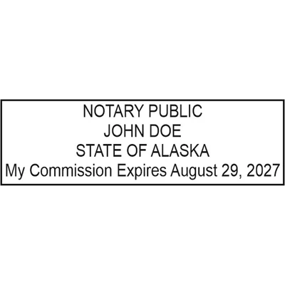 Notary Wood Rectangle - Alaska
