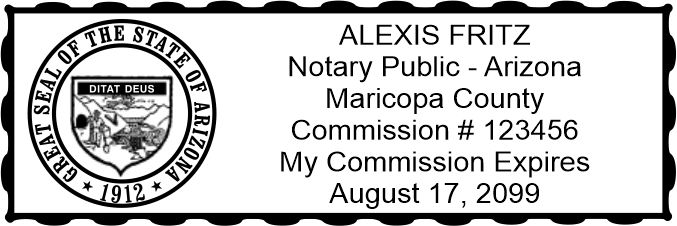 Notary Wood Rectangle - Arizona