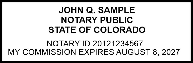 notary wood rectangle - colorado