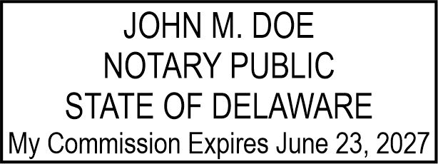 Notary Stamp - Trodat 4913 - Delaware