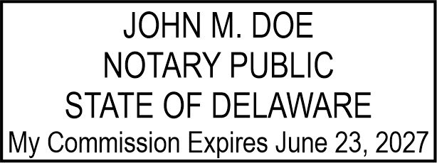 notary stamp - trodat 4913 - delaware