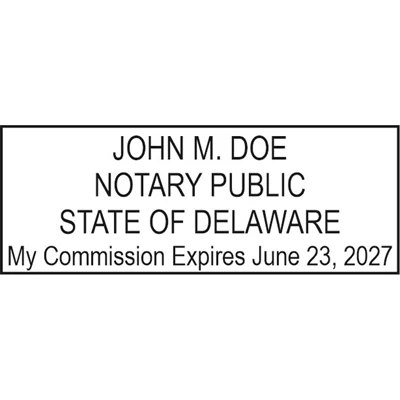 Notary Wood Rectangle - Delaware