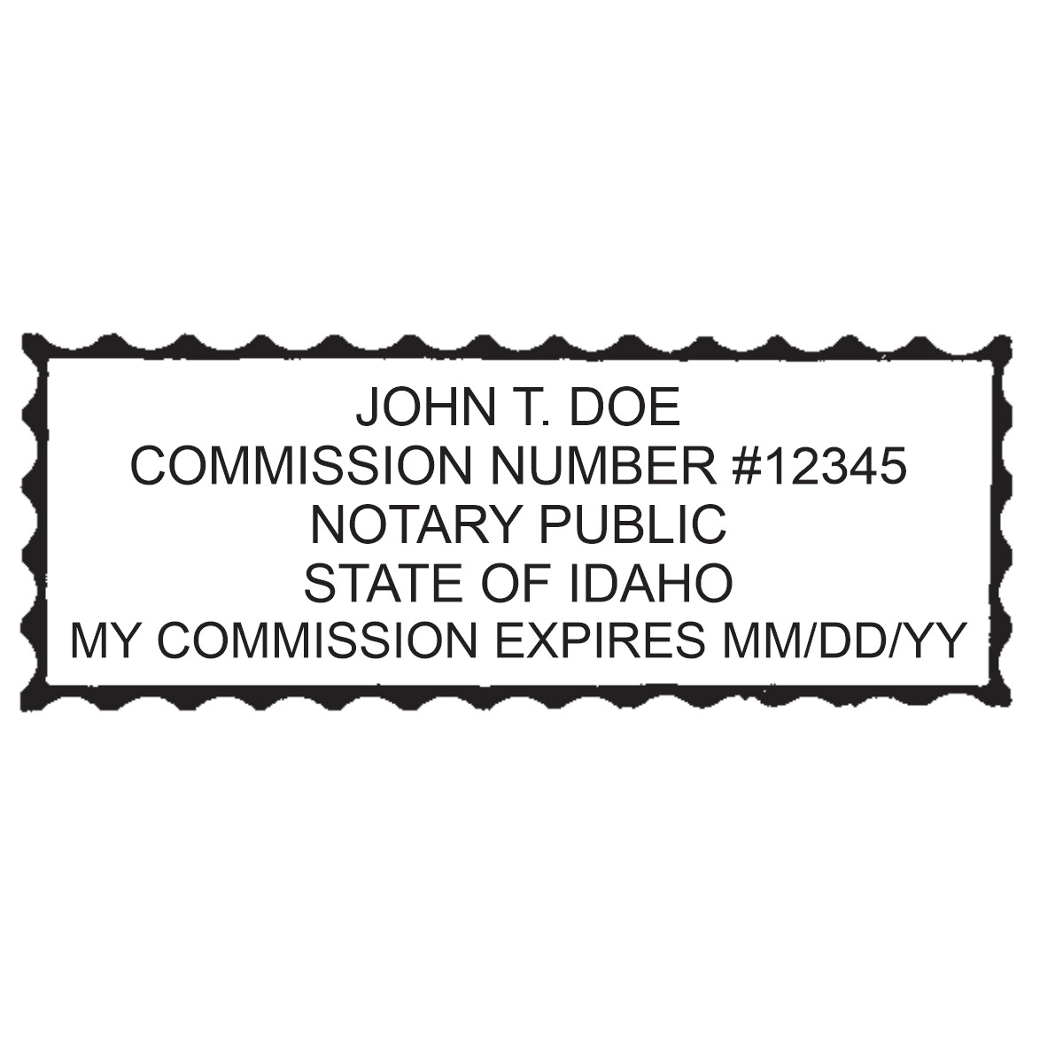 notary stamp - ml185 pre-inked stamp - idaho