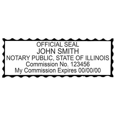 Notary Wood Rectangle - Illinois