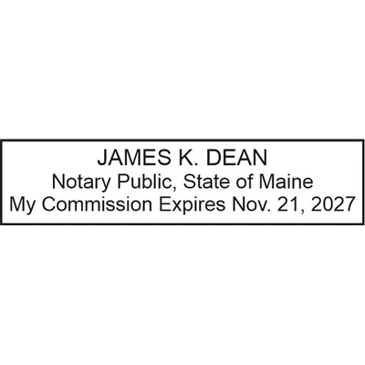Notary Wood Rectangle - Maine