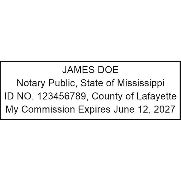 notary stamp - trodat 4915 - mississippi