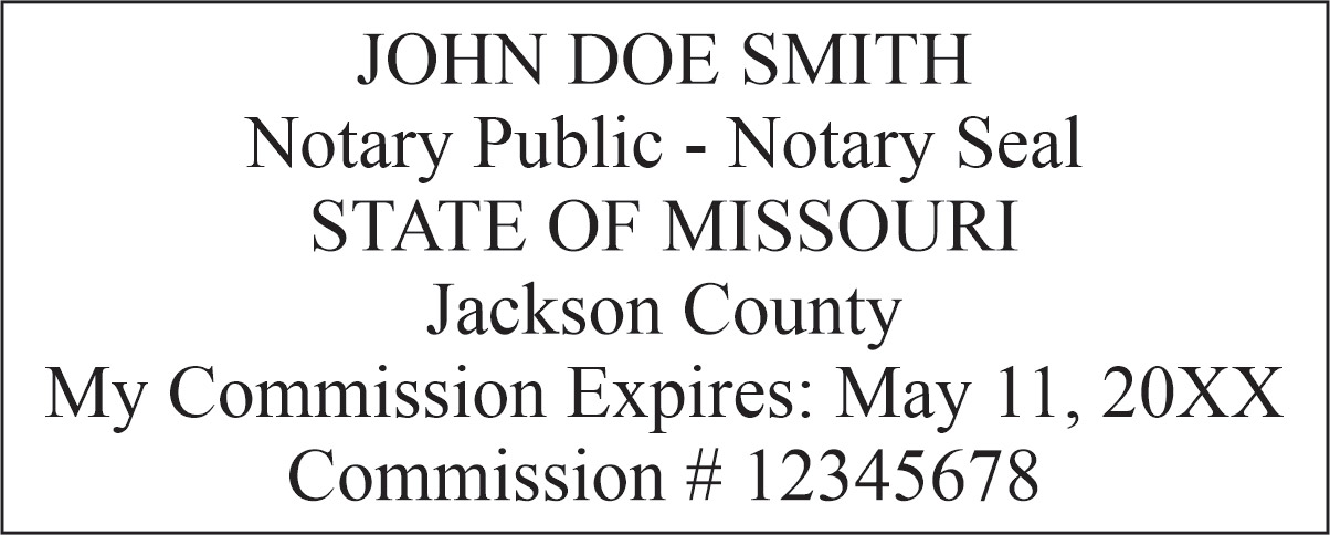 Notary Pocket Stamp 2773 - Missouri