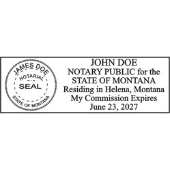 Notary Wood Rectangle - Montana
