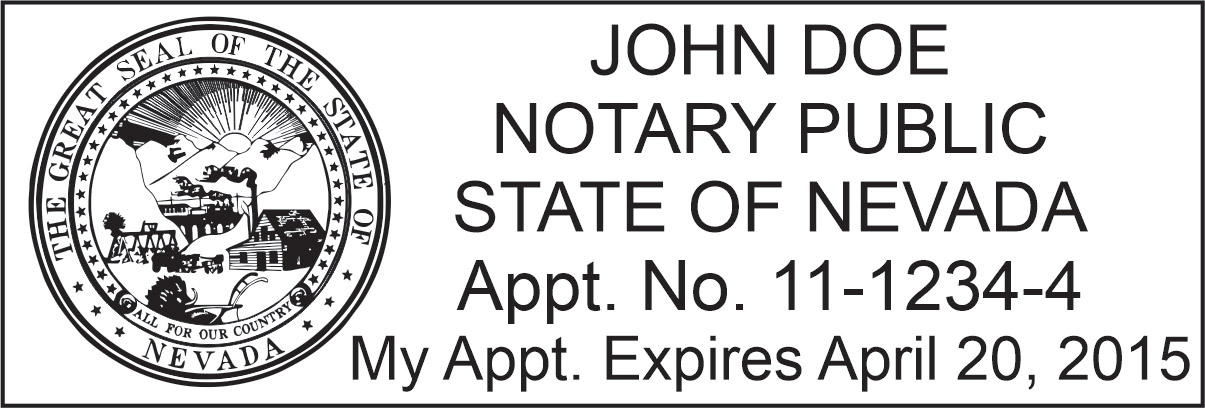 notary wood rectangle - nevada