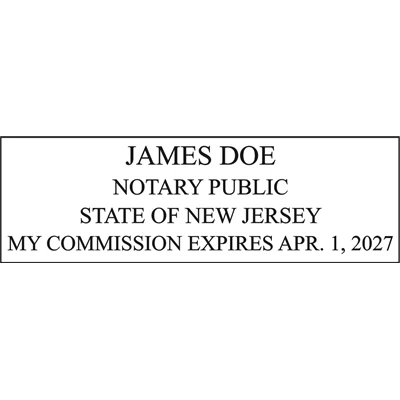 Notary Wood Rectangle - New Jersey