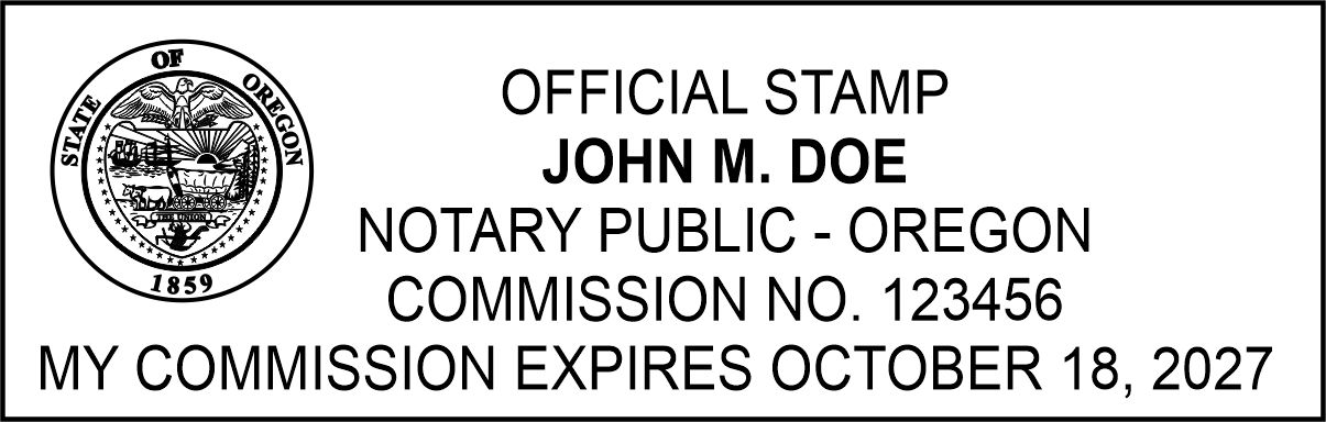 notary stamp - ml185 pre-inked stamp - oregon