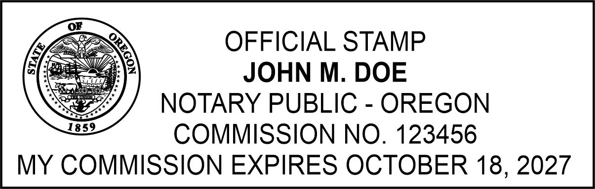 Oregon Trodat Notary Stamp