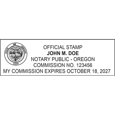 Notary Stamp - ML185 Pre-Inked Stamp - Oregon