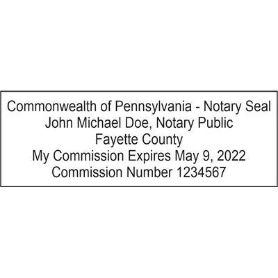 Notary Stamp - Trodat 4915 - Pennsylvania